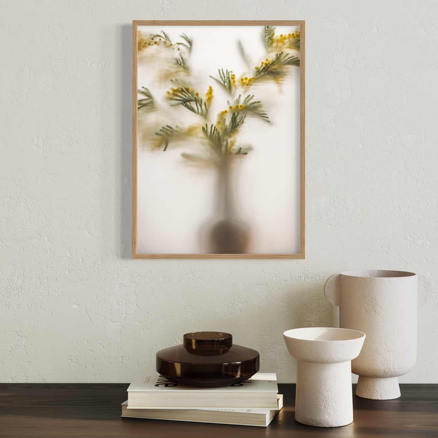 Botanic Still Life collection - mimosa in bulb vase